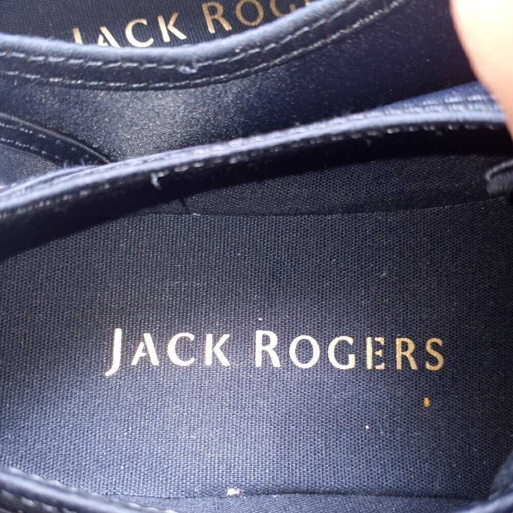 NWOT JACK ROGERS Lia Satin Lace Up Casual Fashion Sneakers - Midnight Navy - Picture 6 of 12